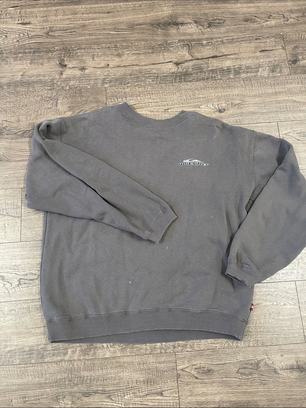 Quiksilver Slate Gray Crewneck Sweatshirt with Small Logo